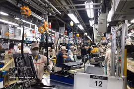 Работники компании Toyota Boshoku Hanoi Co., Ltd. в провинции Футхо. Фото: ВИА