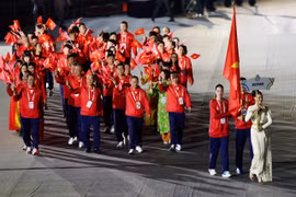 Спортивная делегация Вьетнама на церемонии открытия 33-х Игр ЮВА (SEA Games 33). (Фото: ВИА)