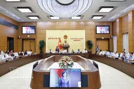 Заместитель Председателя Национального собрания Нгуен Тхи Хонг выступает с речью. Фото: ВИА