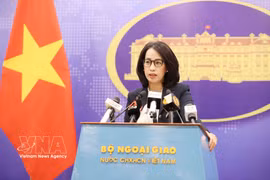 Официальный представитель Фам Тху Ханг проводит очередную пресс-конференцию МИД в марте 2026 года. (Фото: ВИА)
