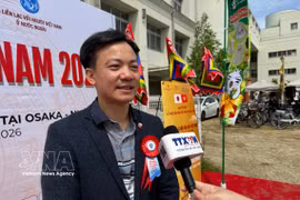 Као Тхань Динь, основатель и генеральный директор компании ANPz Co.,Ltd (All Nippon Partners), даёт интервью корреспонденту ВИА. Фото: ВИА