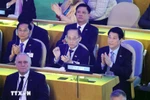 Президент Лыонг Кыонг и члены вьетнамской делегации присутствуют на встрече высокого уровня, посвященной 80-летию основания Организации Объединенных Наций. (Фото: ВИA) 