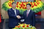 Президент государства Лыонг Кыонг (справа) и Генеральный секретарь ЦК Коммунистической партии Китая (КПК), Председатель КНР Си Цзиньпин. (Фото: ВИA)