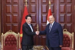Президент Вьетнама Лыонг Кыонг (слева) встретился с председателем Сената Египта Абдель Вахабом Абдель Разеком. (Фото: ВИA)