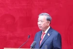Генеральный секретарь партии То Лам выступает на 8-м съезде Центральной партийной организации общественной безопасности (Фото: ВИA)