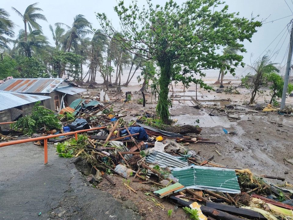 Район, пострадавший от тайфуна «Фунгвонг» в провинции Катандуанес (Филиппины), 9 ноября 2025 года. (Фото: Синьхуа/ВИА)