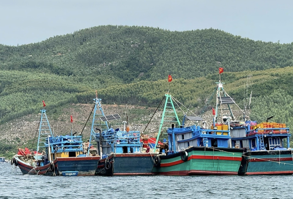 Суда надёжно стоят на якоре в заливе Суан Дай. (Фото: ВИА)
