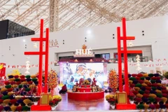 Экспозиционное пространство города Хюэ на 1-й весенней ярмарке 2026 года (Фото: phuxuan.hue.gov.vn)