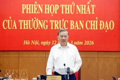 Генсек То Лам выступает на первом в 2026 году заседании Центрального руководящего комитета по развитию науки, технологий, инноваций и цифровой трансформации, 12 марта. (Фото: ВИА)