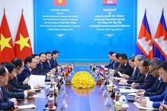 Премьер-министр Фам Минь Тьинь встретился с Премьер-министром Камбоджи Хун Манетом (Фото: ВИА)