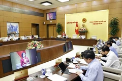 Заместитель председателя Национального собрания Нгуен Тхи Тхань выступает (Фото: ВИА)