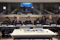 Советник-посланник Нгуен Хоанг Нгуен, временный поверенный в делах Постоянного представительства Вьетнама при ООН, выступает на дискуссионной сессии (Фото: ВИА) 