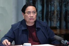 Премьер-министр Фам Минь Тьинь провёл онлайн-совещание из ЮАР по вопросам ликвидации последствий наводнений (Фото: ВИА)