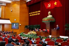 Генсек То Лам выступает с вступительной речью на открытии 2-го пленума ЦК КПВ XIV созыва (Фото: ВИА)