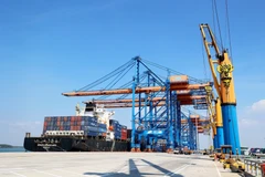 Сверхтяжелое судно пришвартовалось в международном порту Gemalink, город Фуми, провинция Бариа — Вунгтау (Фото: ВИА)
