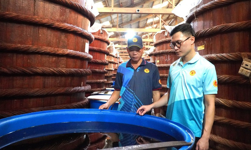 Бочки рыбного соуса «Фукуок Хуинь Кхоа». (Фото: ВИА) 