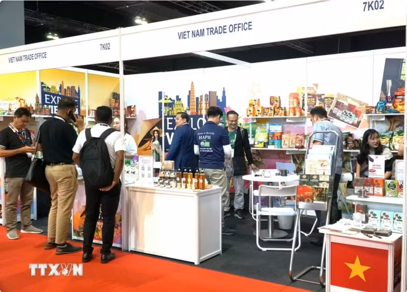 Стенд торгового представительства Вьетнама в Малайзии на выставке Malaysia International Halal Showcase 2024 (Фото: ВИA)