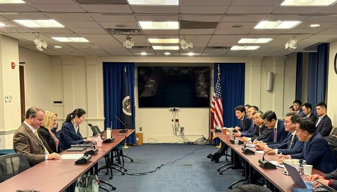 Участники официальной технической сессии переговоров между Вьетнамом и США. (Фото: ВИA)