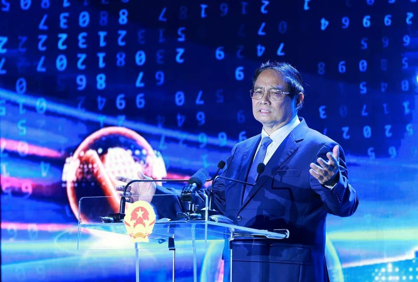 Премьер-министр Фам Минь Тьинь выступает на мероприятии (Фото: ВИA)