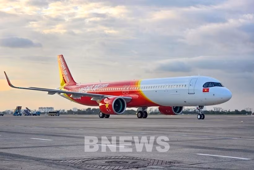 Самолёт авиакомпании Vietjet Air (Иллюстрационное фото: ВИА) 
