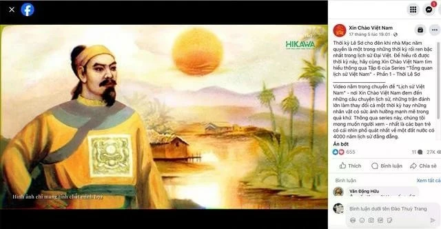 Видео, знакомящее с историей Лонг Кхоа Хок (Скриншот: thanhnien.vn)