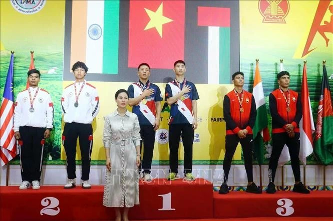 Вьетнам претендует на первое место в общем зачете чемпионата Азии по муай-тай 2025 года. (Фото: ВИA)
