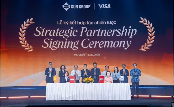Sun Group и Visa подписали соглашение о всеобъемлющем стратегическом партнёрстве 20 декабря. (Фото: Sun Group) 