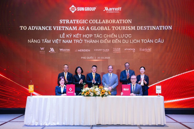 Sun Group и Marriott International подписывают стратегическое соглашение о партнерстве, направленное на продвижение Вьетнама как туристического направления мирового уровня. (Фото: Sun Group)