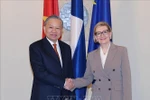 Генеральный секретарь То Лам встречается с Первым вице-председателем парламента Финляндии Паулой Рисикко. (Фото: ВИА)