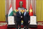 Президент государства Лыонг Кыонг принимает Председателя Национального собрания Венгрии Кёвера Ласло. (Фото: ВИА)