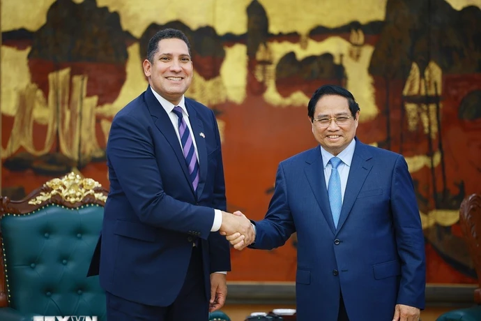 Премьер-министр Фам Минь Тьинь принимает Йохана Ндиси, Посла Королевства Швеция во Вьетнаме. (Фото: ВИА)