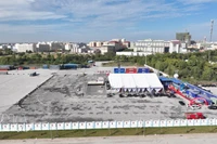 Общий вид внутреннего контейнерного терминала Танканг– Mокбай (1-й этап) в провинции Тэйнинь. Фото: ВИА. 