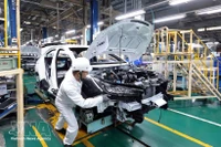 Автомобильная сборочная линия завода Honda Phuc Yen в провинции Футхо. (Фото: ВИА) 