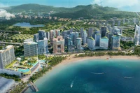 Панорамный вид на будущий гостиничный кластер в Бай Дат До, который планируется сдать на Фукуок в течение 18 месяцев для APEC 2027 года.