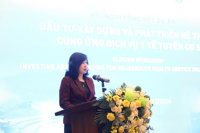 Министр Дао Хонг Лан выступает с речью на конференции. (Фото: Vietnam+) 2-8778.png