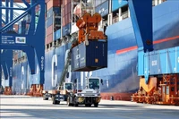 Погрузка и разгрузка импортно-экспортных грузов в международном порту Gemalink (Фото: ВИА)