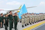 На церемонии встречи военно-инженерного подразделения № 2 (Фото: ВИA)