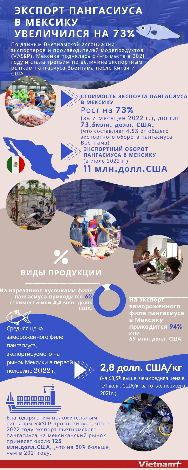 Экспорт пангасиуса в Мексику увеличился на 73% ảnh 1 Экспорт пангасиуса в Мексику увеличился на 73% ảnh 1