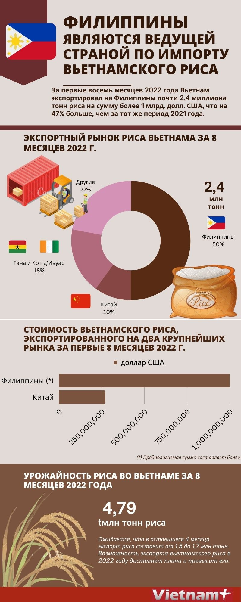 Филиппины являются ведущей страной по импорту вьетнамского риса. ảnh 1