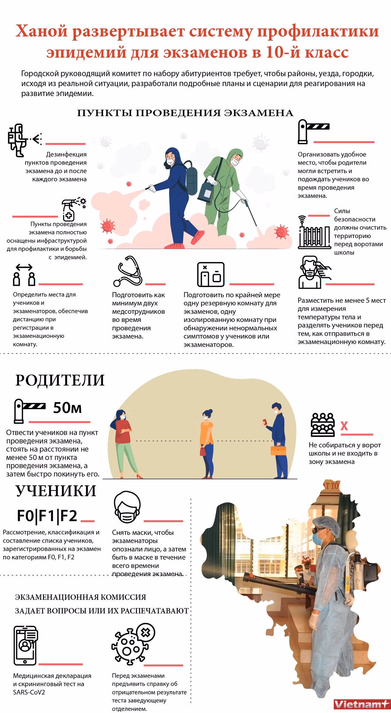 Ханой развертывает систему профилактики эпидемий для экзаменов в 10-й класс ảnh 1