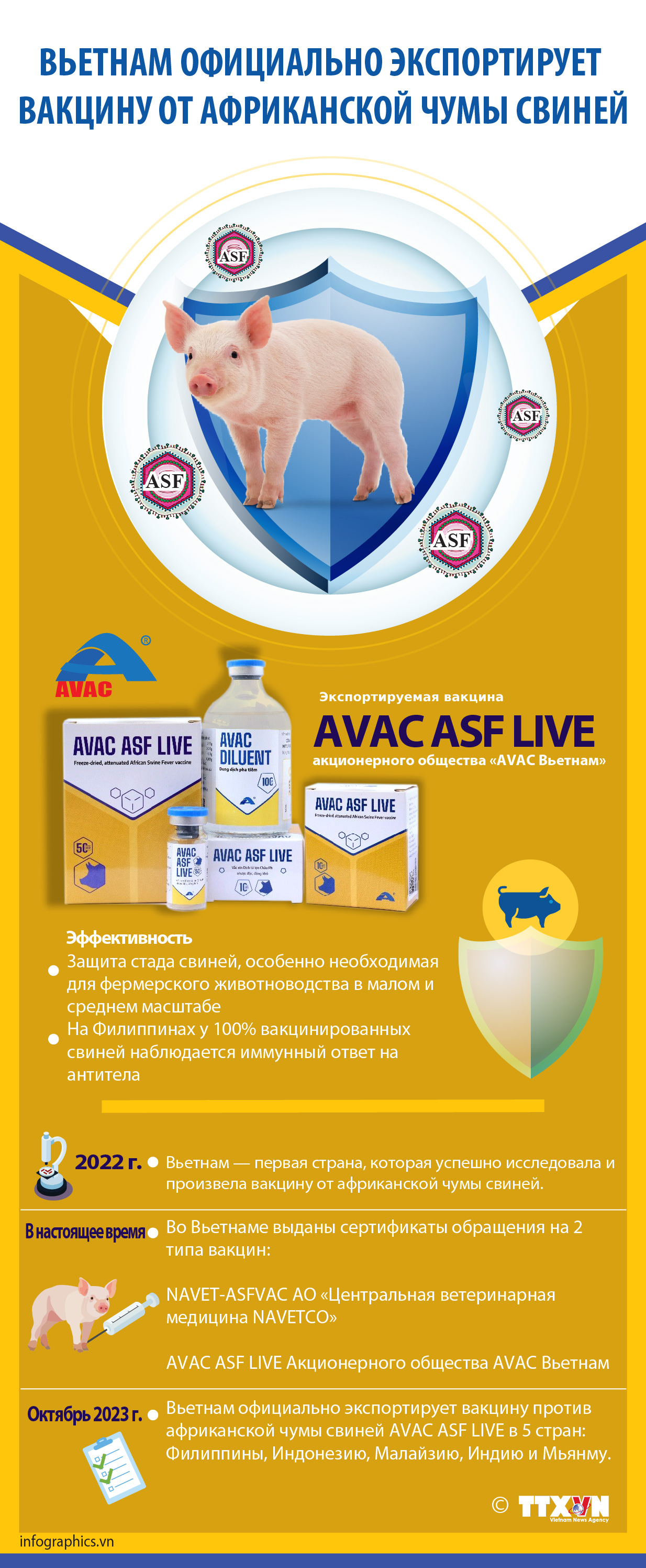 Вьетнам официально экспортирует вакцину от африканской чумы свиней ảnh 1