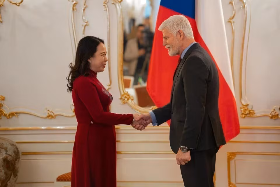 Вице-президент Во Тхи Ань Суан встречается с президентом Чехии Петром Павлом (Прага, 15 ноября 2024 г.). (Фото: Опубликовано ВИA)