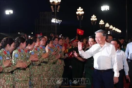 В программе принимает участие генеральный секретарь Коммунистической партии Вьетнама То Лам. (Фото: ВИA)