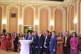 Делегаты присутство на праздновании Нового года по лунному календарю, организованном вьетнамской общиной в Германии, в здании Ратуши Берлина. (Фото: ВИА) 