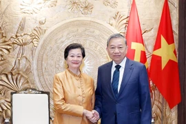 Генеральный секретарь То Лам принимает Посла Королевства Камбоджа во Вьетнаме Чеа Кимтха. (Фото: ВИА).