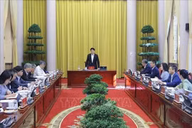 Президент Лыонг Кыонг выступает с речью. (Фото: ВИА).