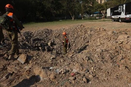 Место падения иранской ракеты в Беэр-Шеве, Израиль, 2 марта 2026 года. (Фото: ТНХ/ВИА)