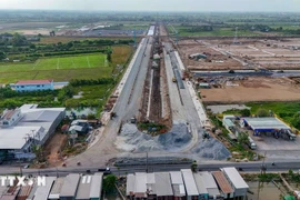 Дорога, ведущая к промышленному зону VSIP Кантхо на пересечении с национальным шоссе 80. (Фото: ВИА)