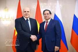 Премьер-министр провёл переговоры с Премьер-министром Российской Федерации. (Фото: ВИА)