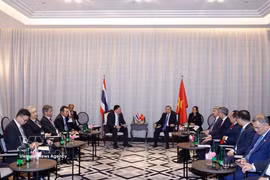 Генеральный секретарь ЦК КПВ, Президент государства То Лам принимает Тхаммасака Сетхаудома, председателя совета директоров и генерального директора таиландской группы SCG. (Фото: ВИА)